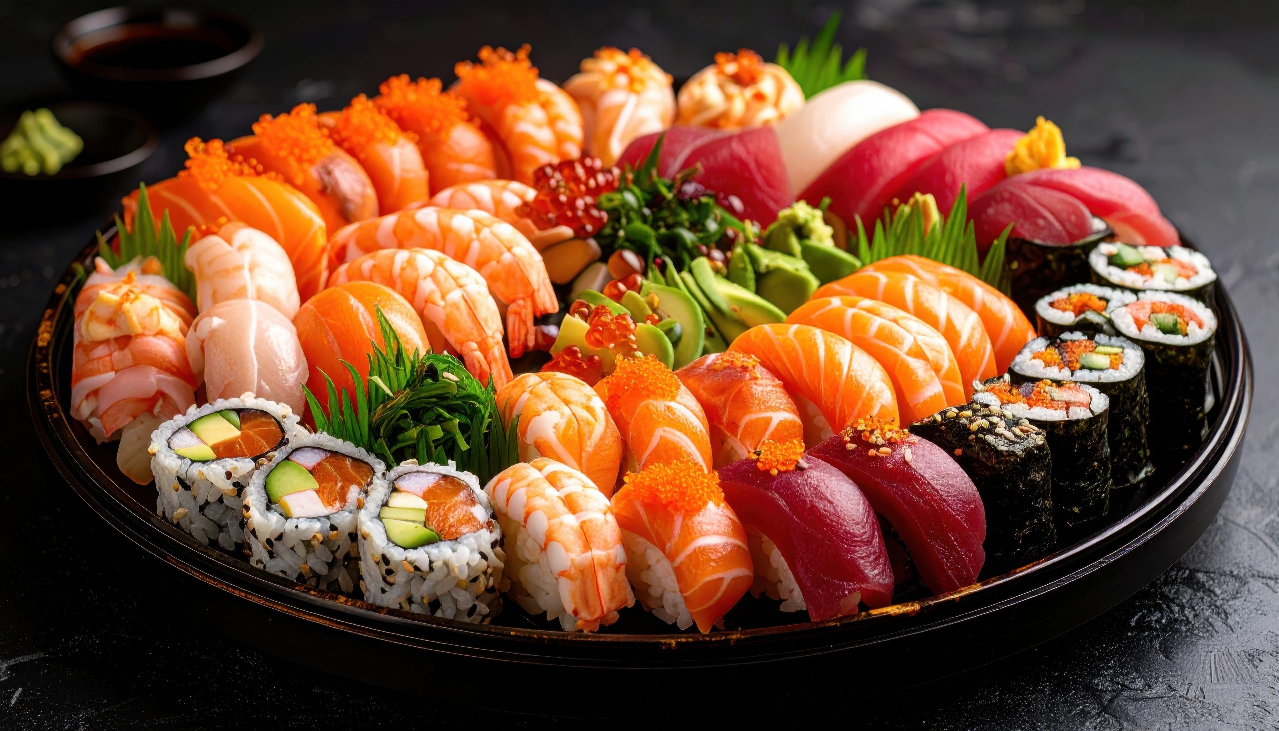 Gemischte Sushi-Platte mit Nigiri und Maki bei Tayo in Bad Salzungen